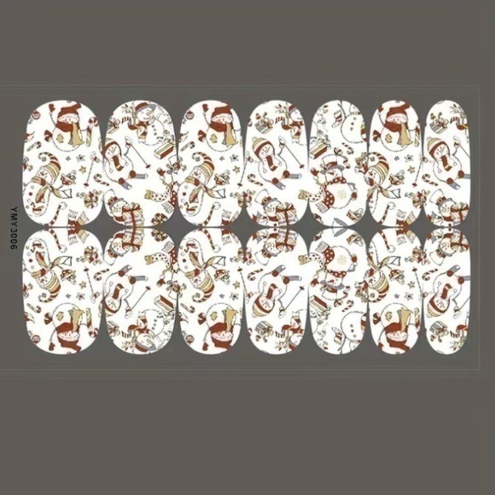 Christmas Snowman Nail Wraps